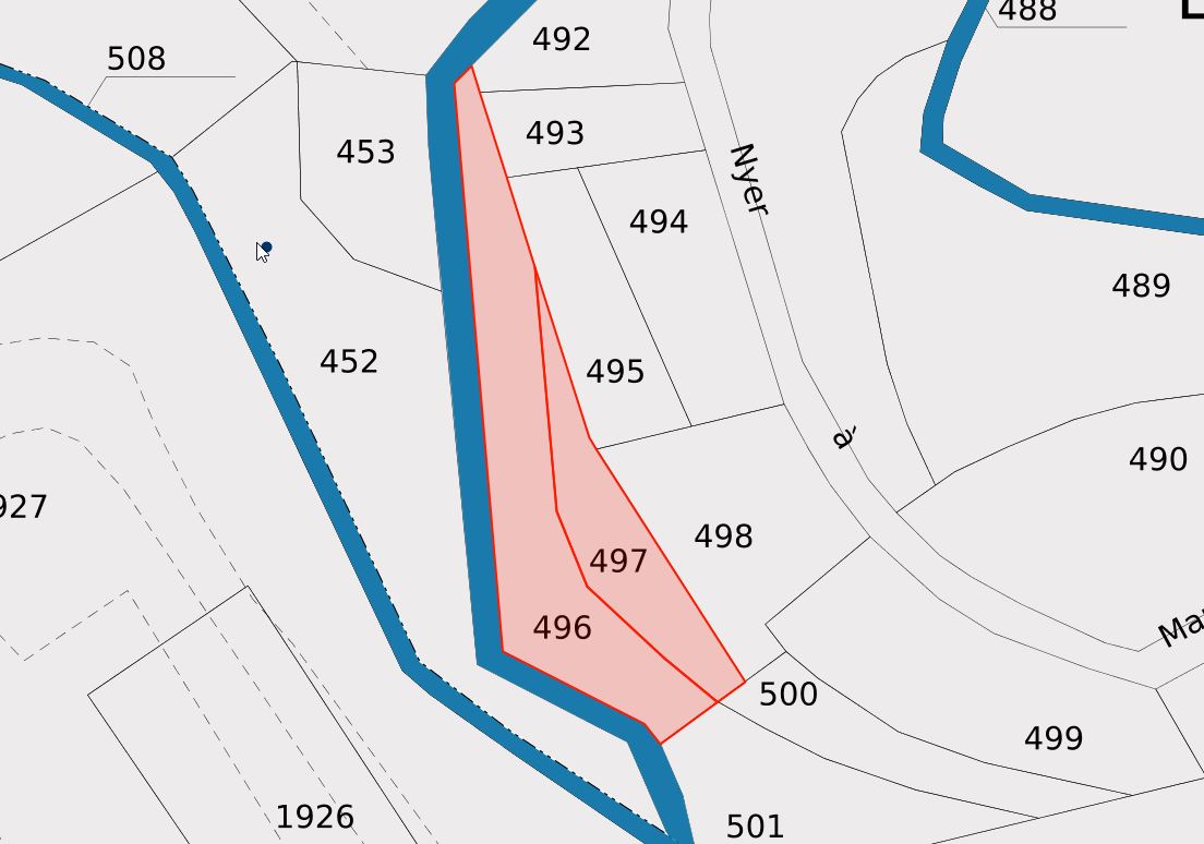 Plan cadastral A496 et A497