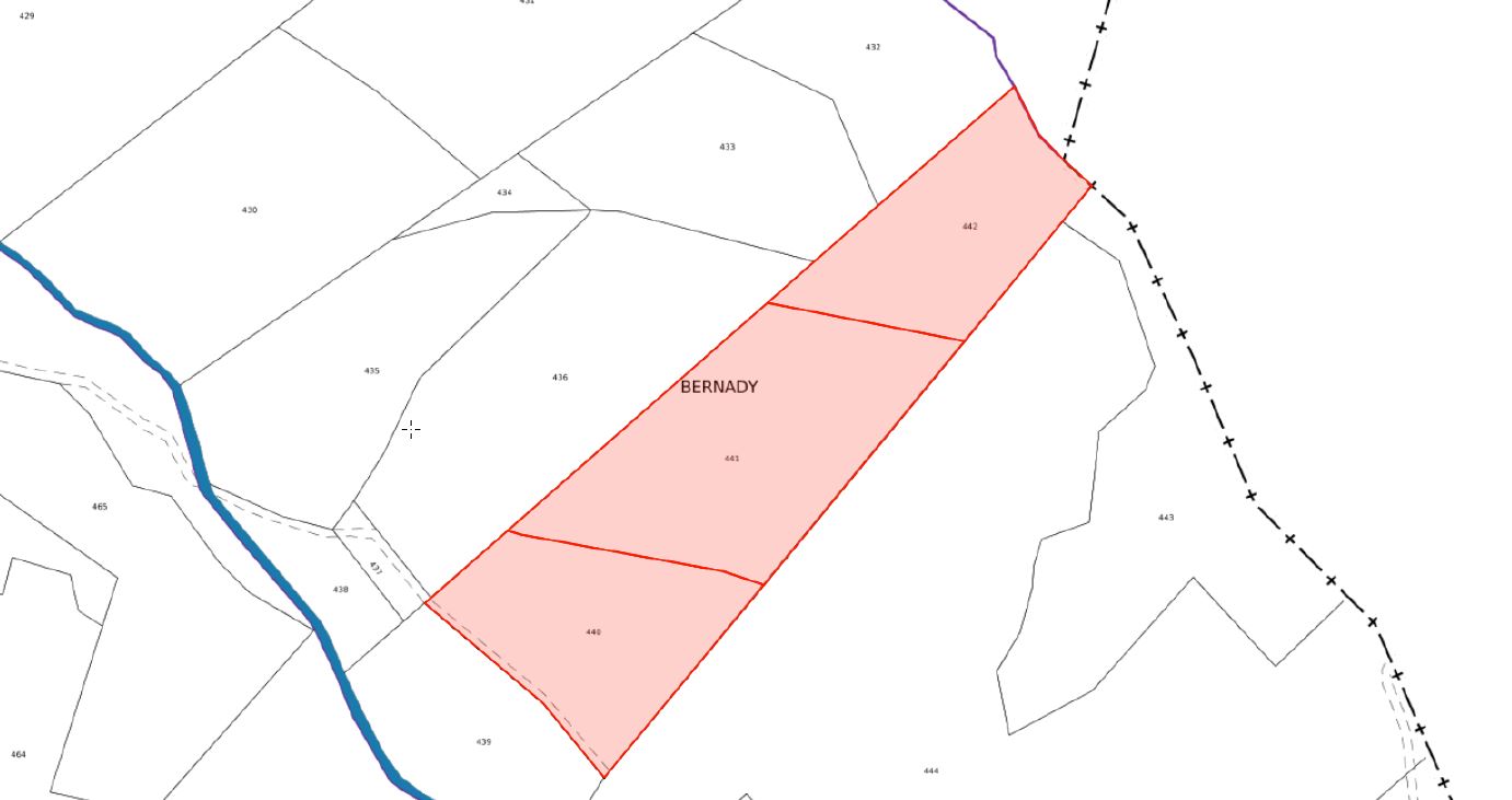 Plan cadastral A440 / A441 / A442
