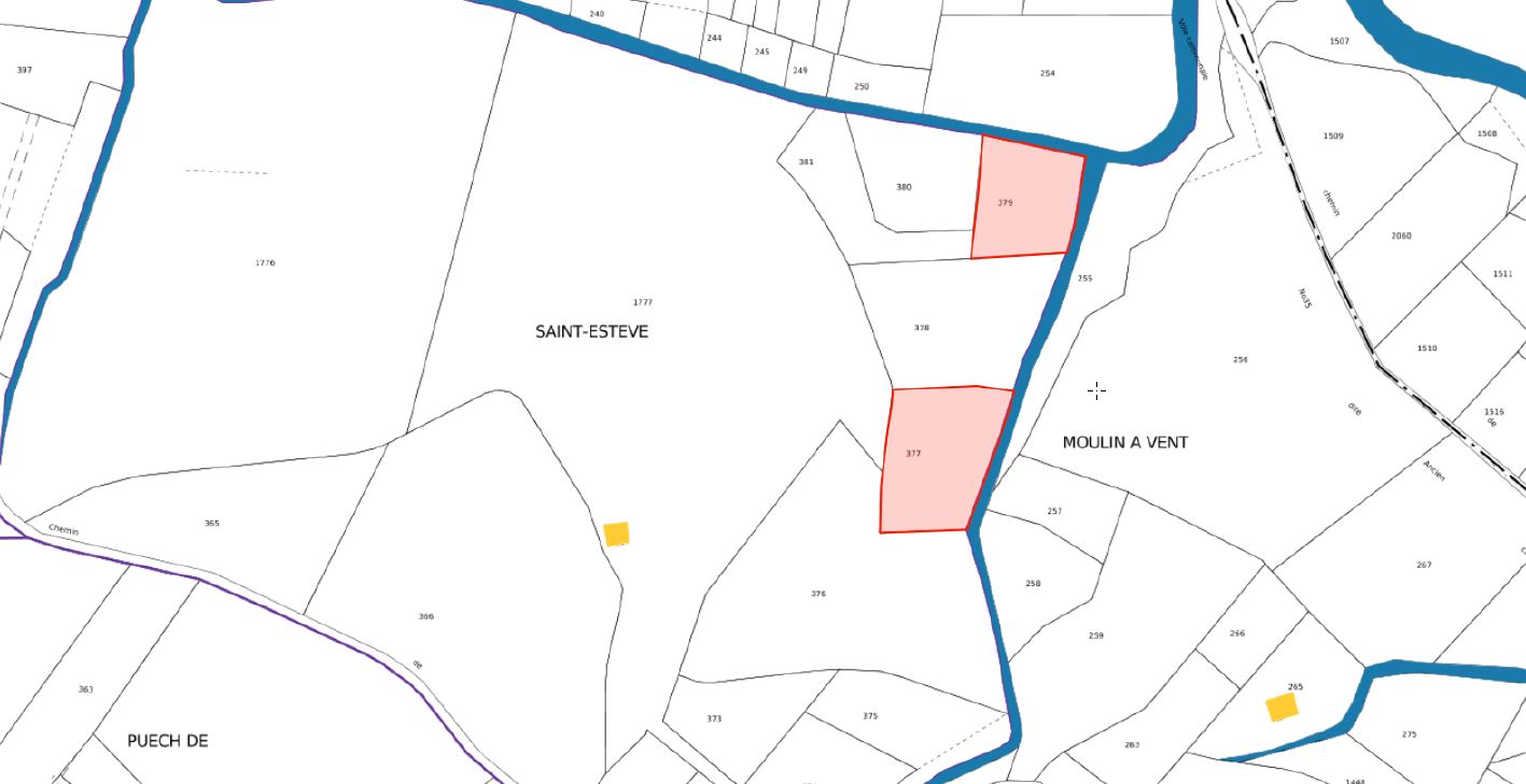 Plan cadastral K377 et K379
