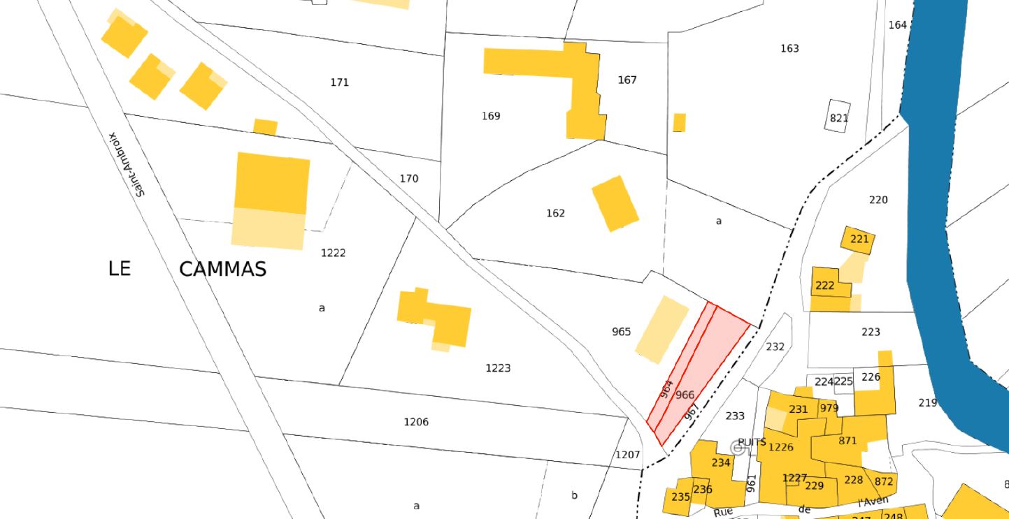 Plan cadastral A964 - A966