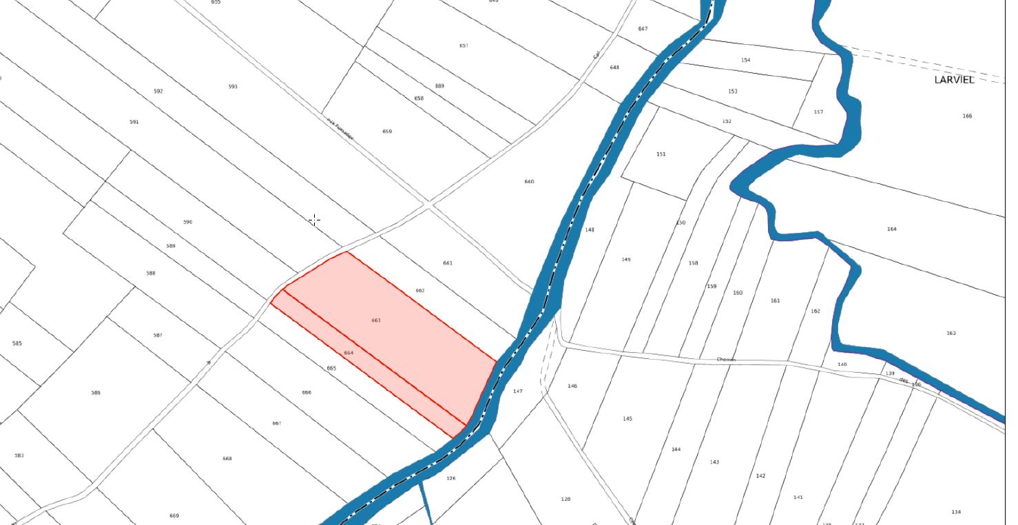 Plan cadastral B663 - B664