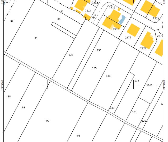 Plan cadastral des parcelles