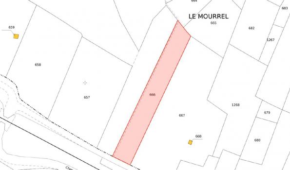 Plan du bien Vente lot de deux parcelles situées dans la Commune de COLOMBIERES SUR ORB 