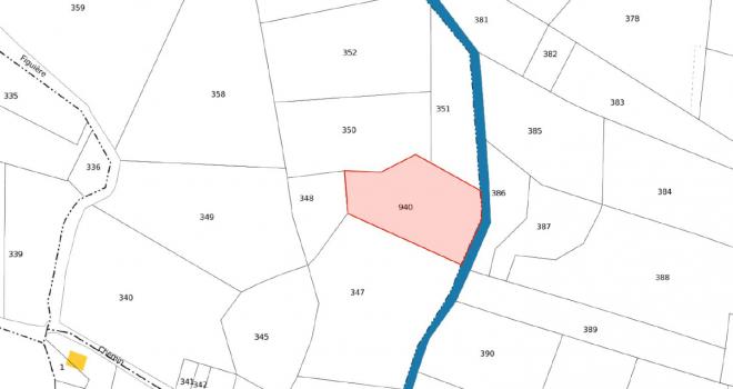 Plan du bien Vente lot de onze parcelles situées dans la Commune de Prugnanes