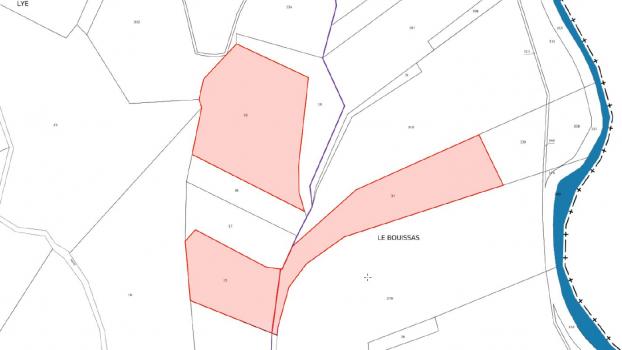 Plan du bien Vente lot de trois parcelles situées dans la Commune de Saint-Laurent-D'Olt