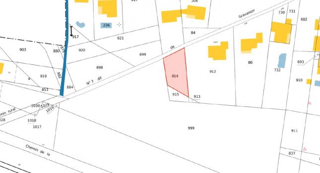 Plan du bien Vente d'une parcelle située dans la Commune de MANDUEL (30)